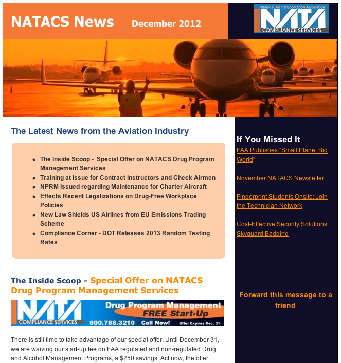 NATACS December Newsletter