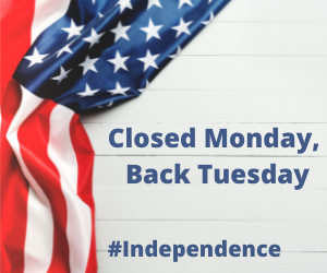 Closed Monday, Back Tuesday